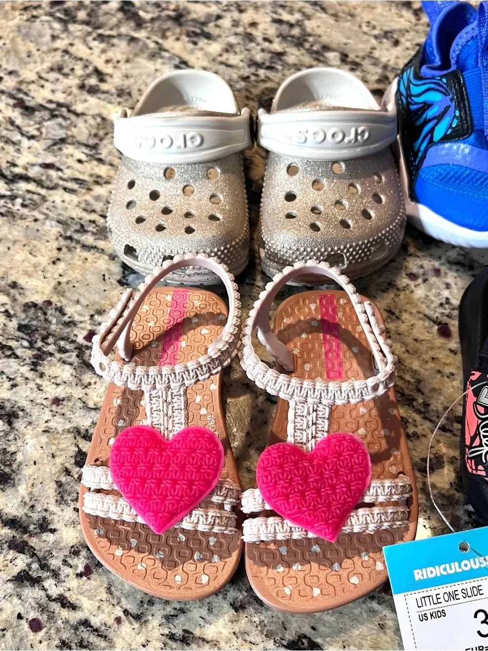 Baby Girl Shoe Bundle Size 3 Toddler Crocs Nike Native Reef